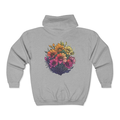 Summer Flowers Unisex Zip-Up Hoodie