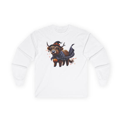 Highland Cow-oween Unisex Long Sleeve Shirt