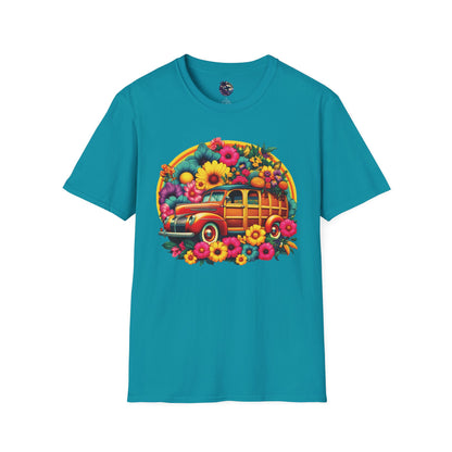 Retro Floral Woody Unisex T-Shirt