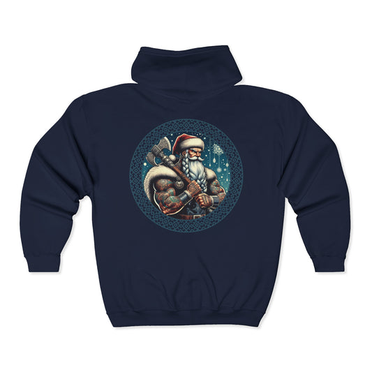 Viking Santa Unisex Zip-Up Hoodie
