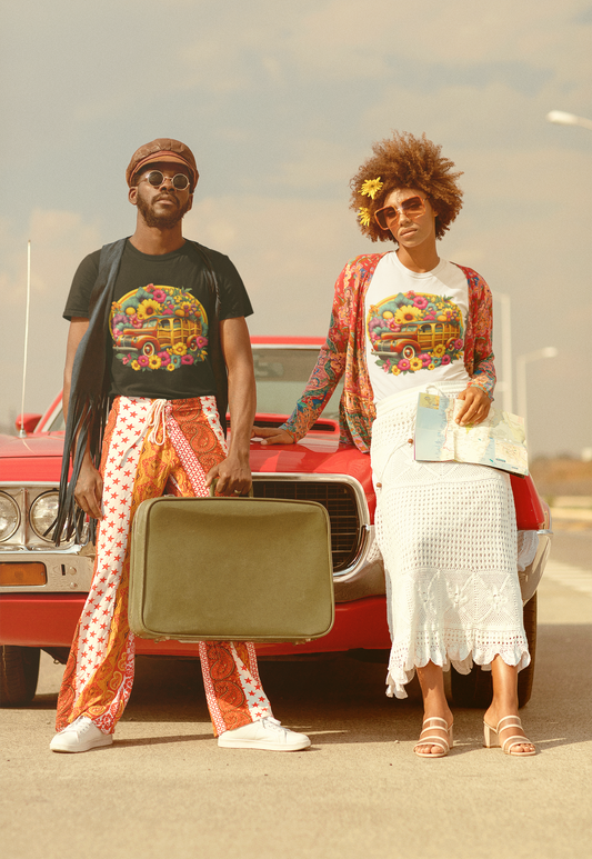 Retro Floral Woody Unisex T-Shirt