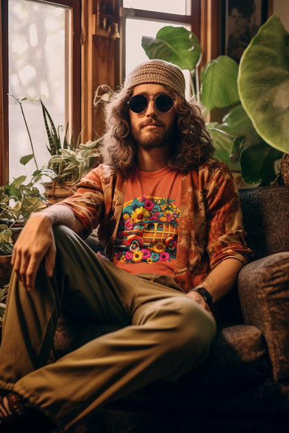 Retro Floral Woody Unisex T-Shirt