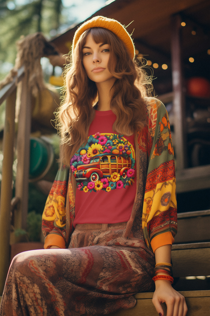Retro Floral Woody Unisex T-Shirt