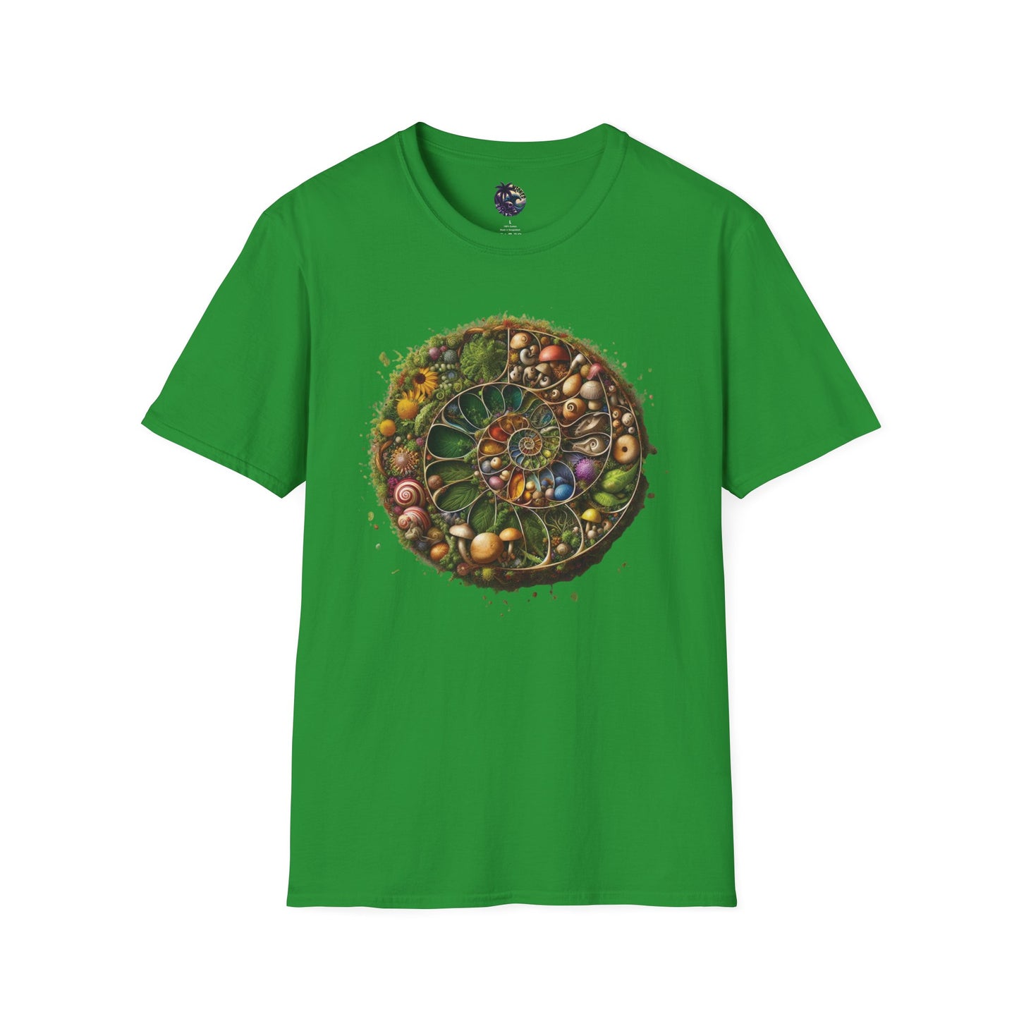 Floral Mushroom Spiral Unisex T-Shirt