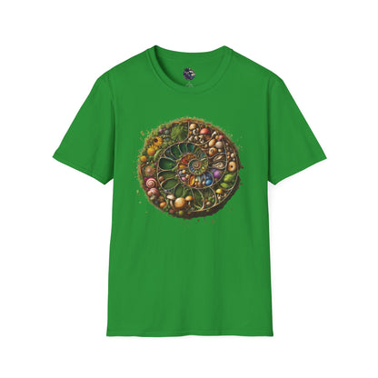 Floral Mushroom Spiral Unisex T-Shirt