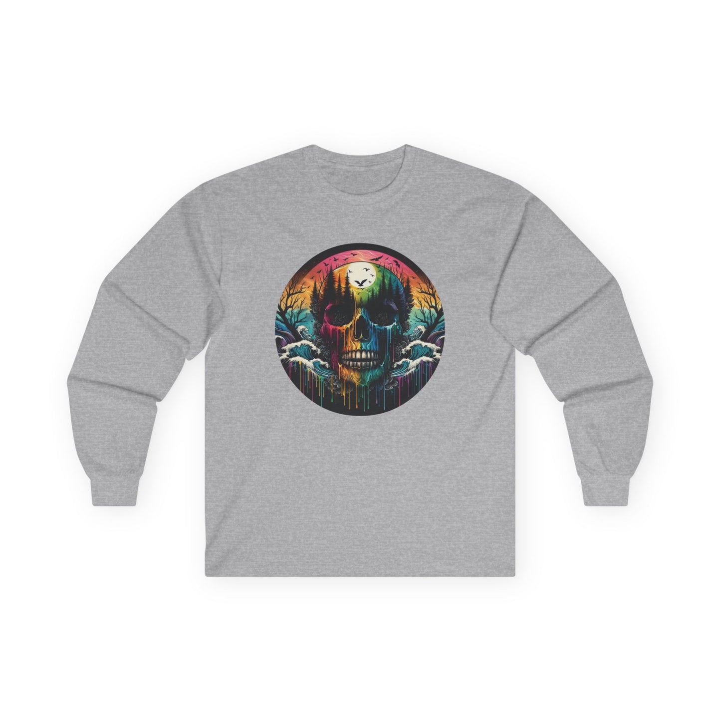 Rainbow Skull Softstyle Unisex Long Sleeve Shirt