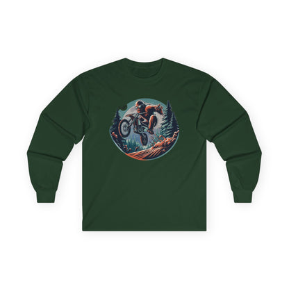 Sasquatch Dirt Bikin' Unisex Long Sleeve Shirt