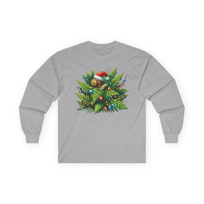 Holiday Snail Unisex Long Sleeve Shirt