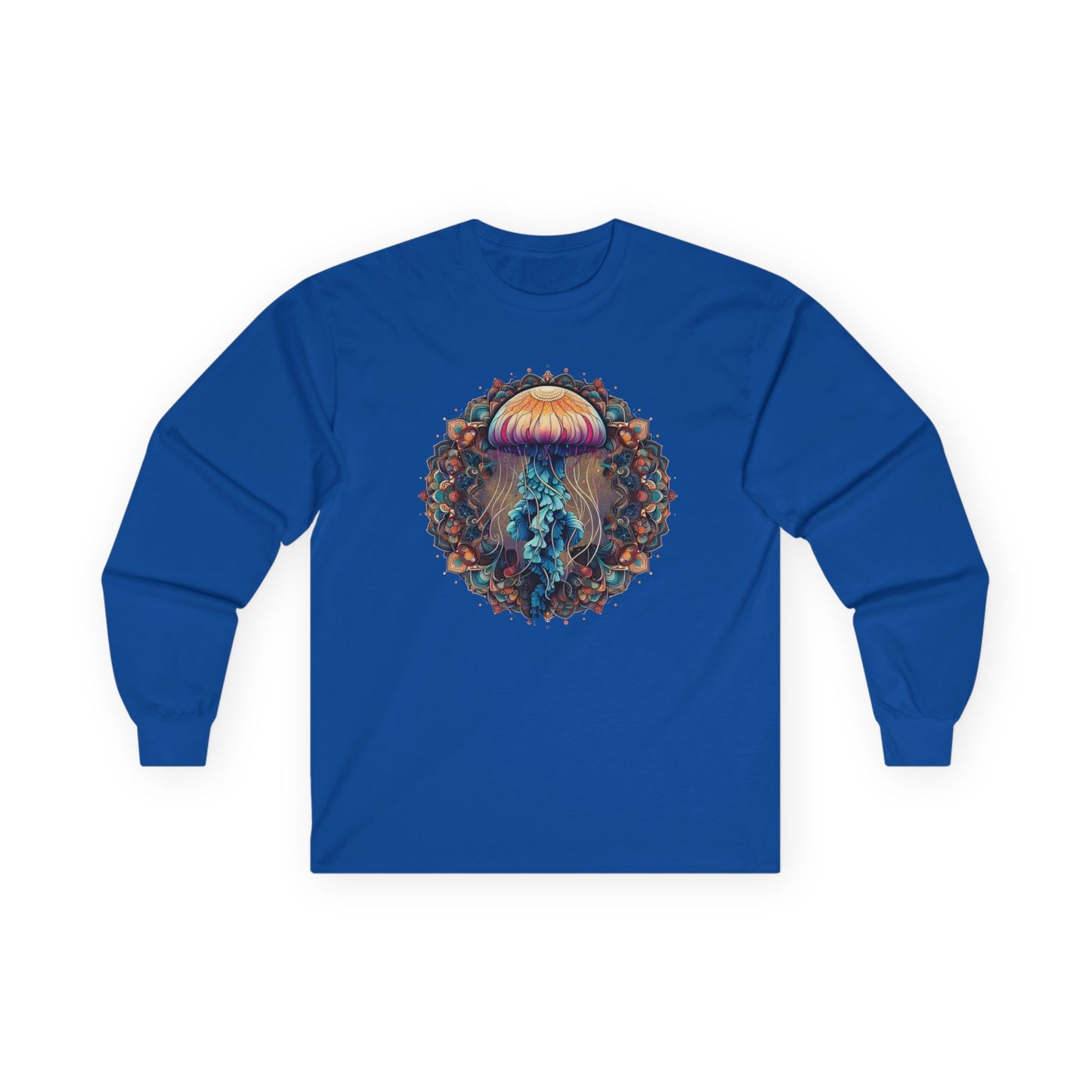 Jellyfish Mandala Unisex Long Sleeve Shirt