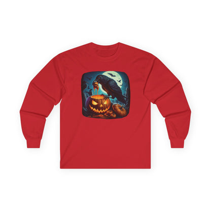 Raven Skull Unisex Long Sleeve Shirt