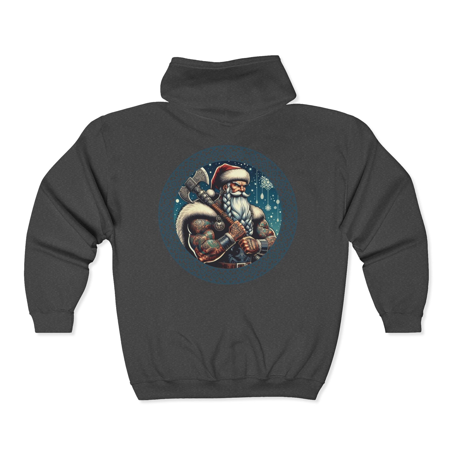 Viking Santa Unisex Zip-Up Hoodie