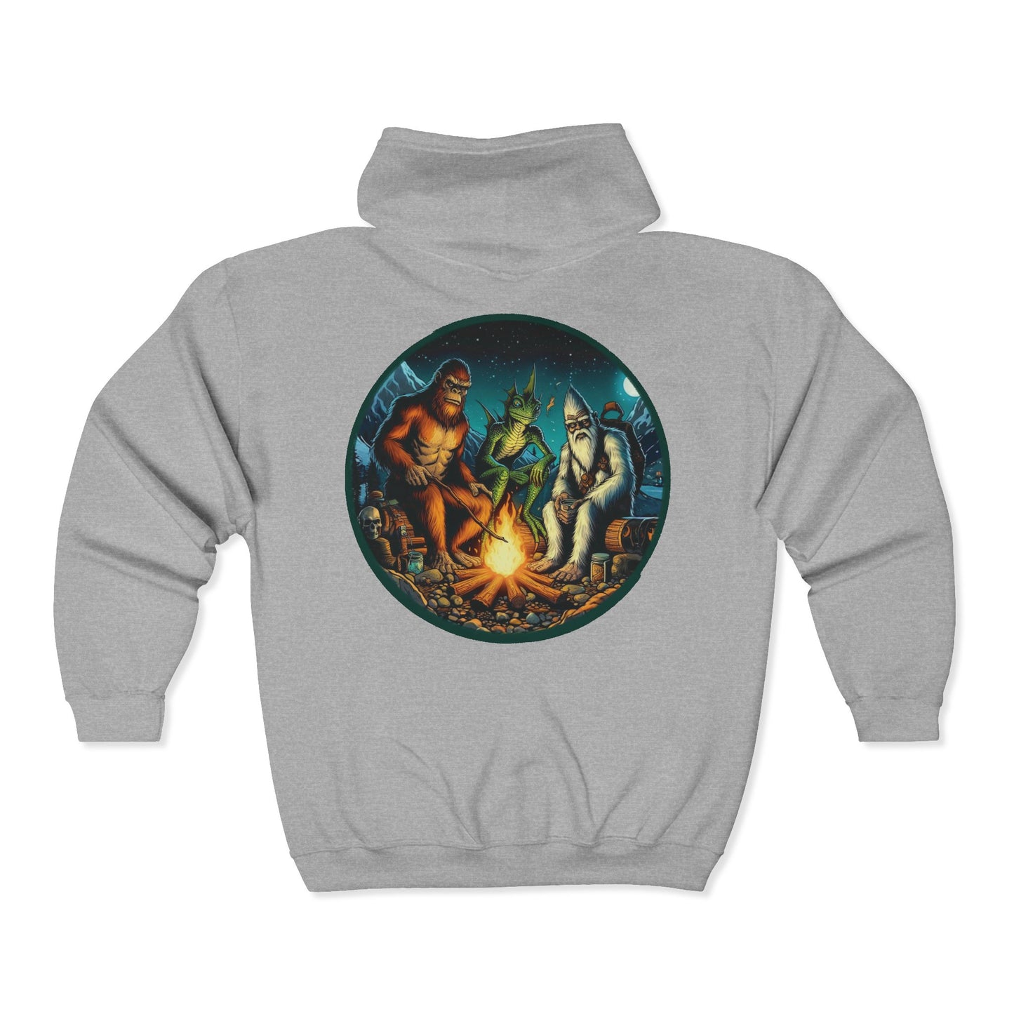 Cryptid Camping Trip Unisex Zip-Up Hoodie