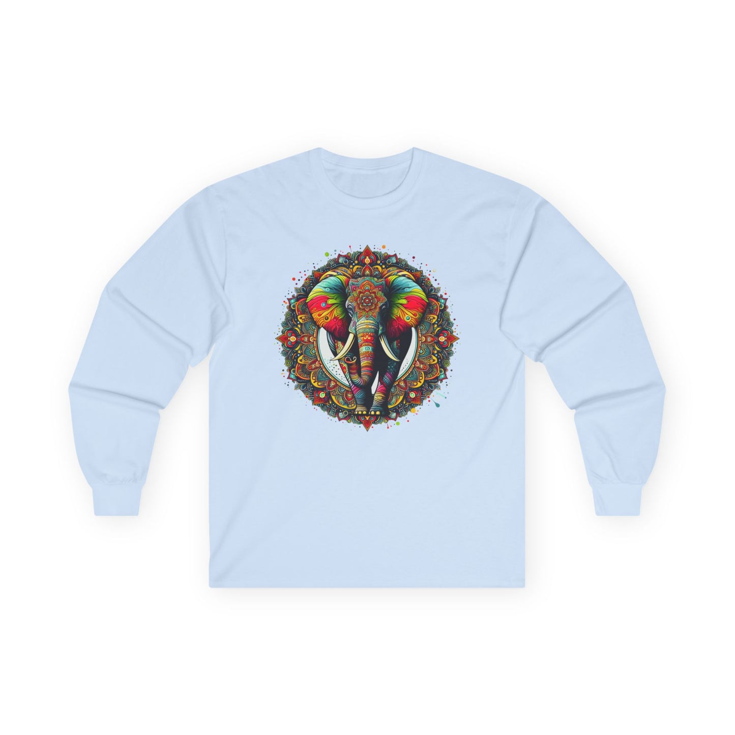 Elephant Mandala Unisex Long Sleeve Shirt