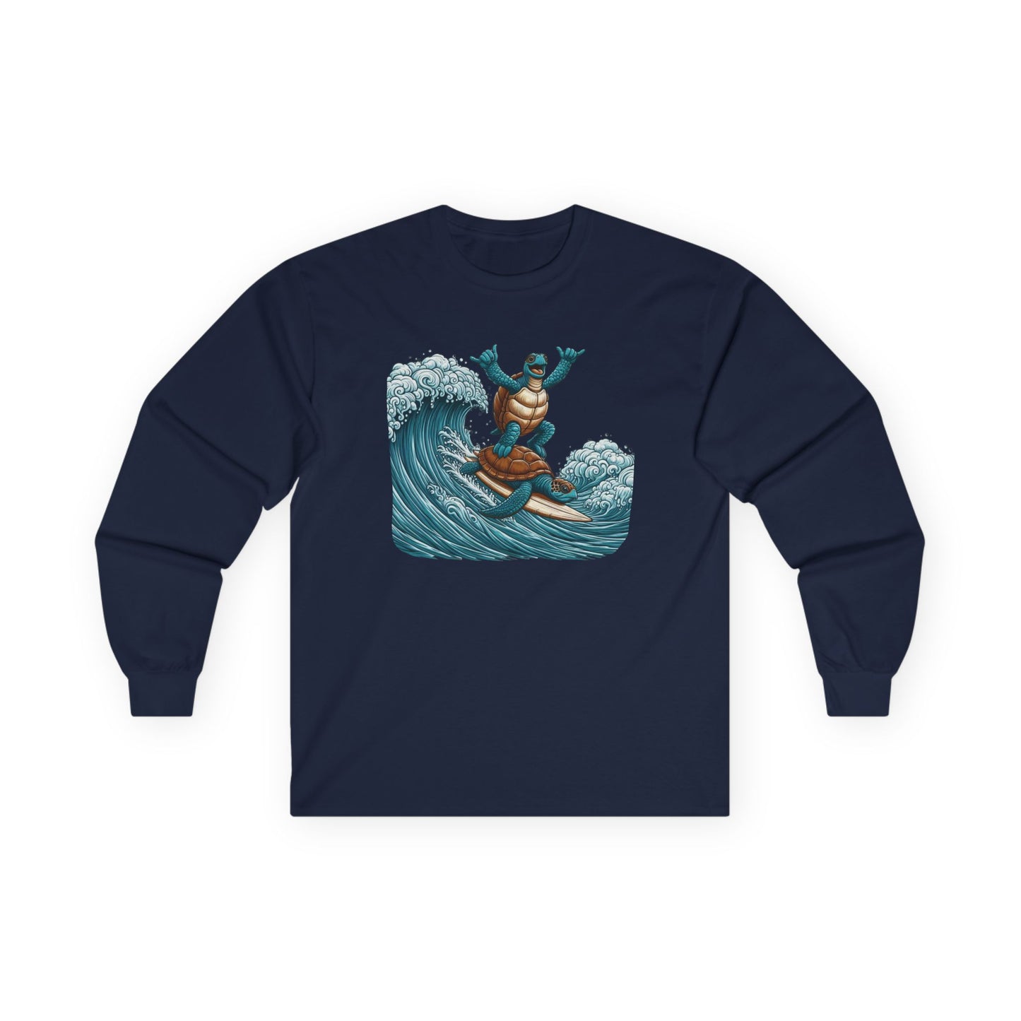 Surfing Sea Turtles Unisex Long Sleeve Shirt