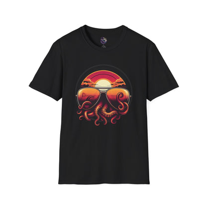 Aviator Sunglasses Sunset Tentacles Unisex T-Shirt