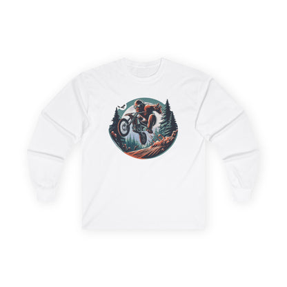 Sasquatch Dirt Bikin' Unisex Long Sleeve Shirt