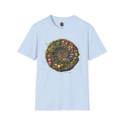 Floral Mushroom Spiral Unisex T-Shirt