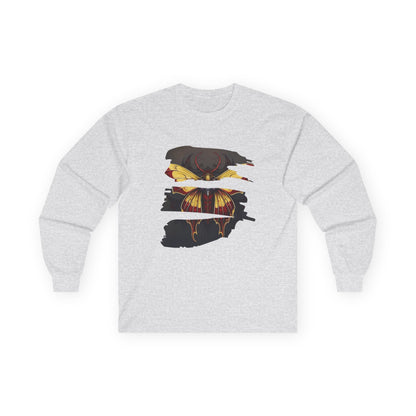 Moth - Red and Yellow  Unisex Long Sleeve Shirt