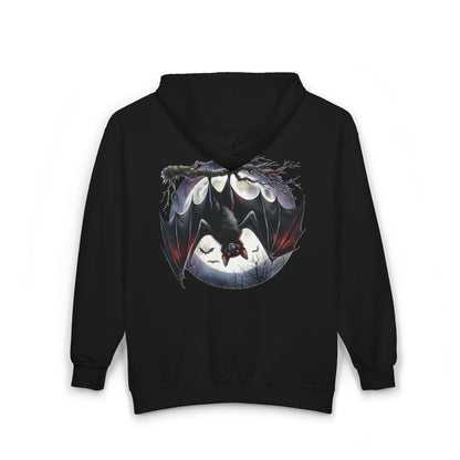 Spooky Season Bat Unisex Zip-Up Hoodie