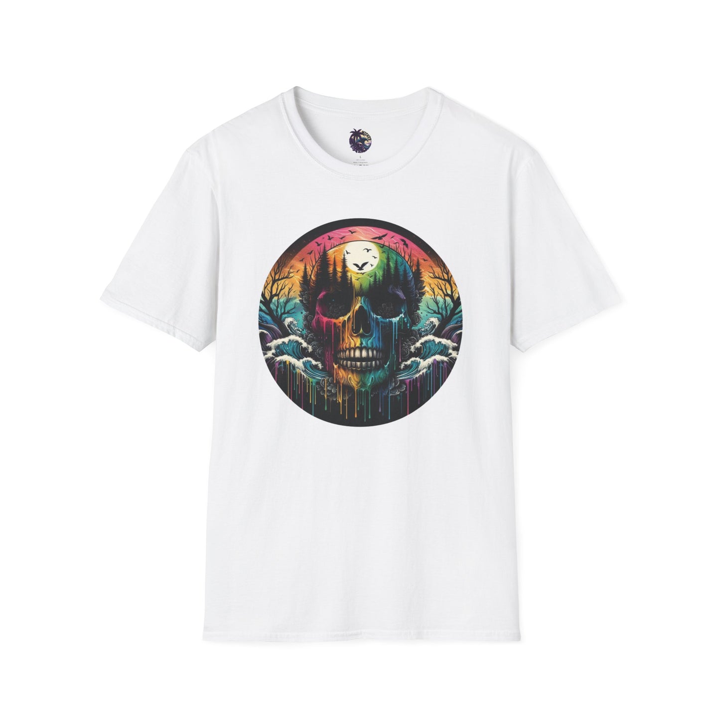 Rainbow Skull Softstyle Unisex T-Shirt