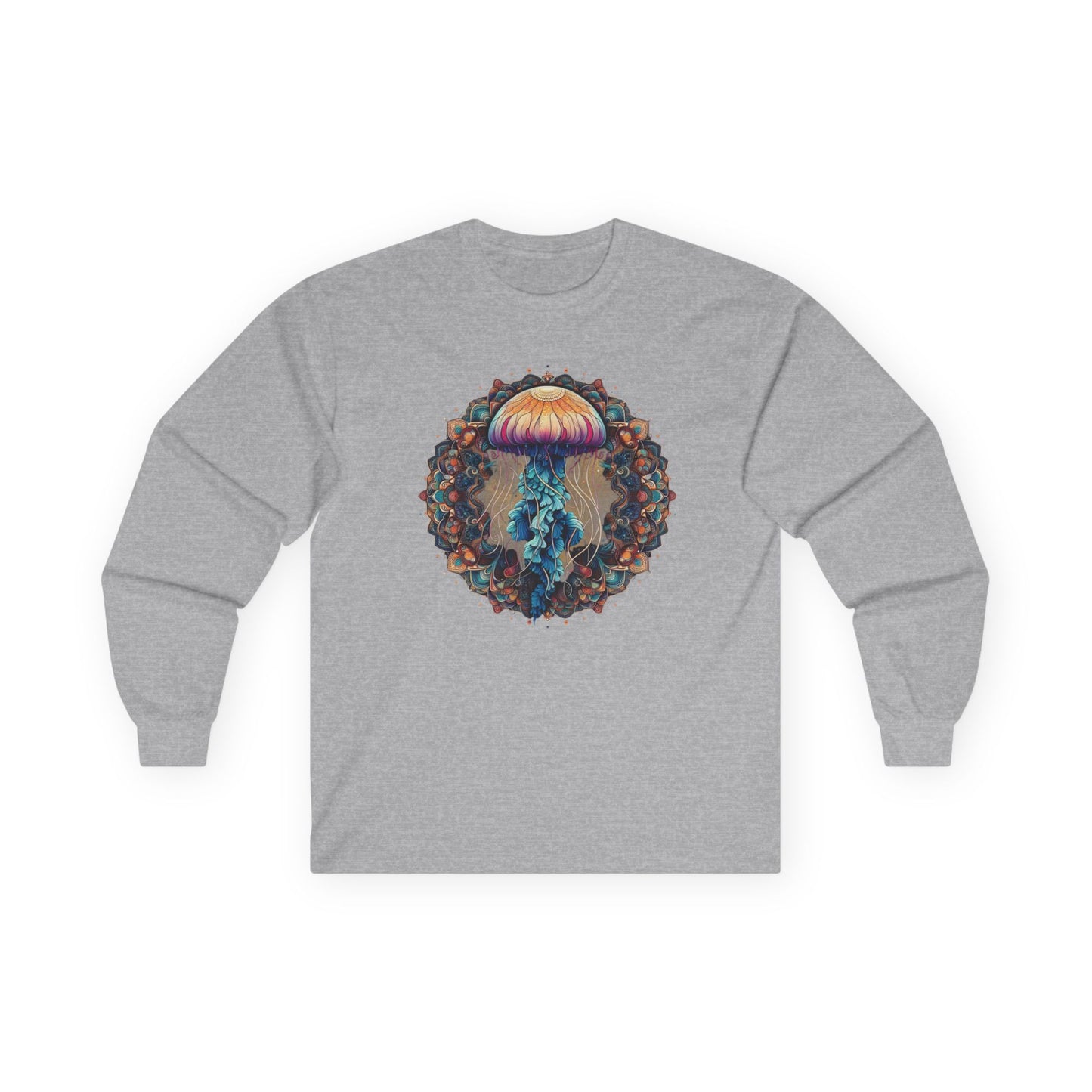 Jellyfish Mandala Unisex Long Sleeve Shirt