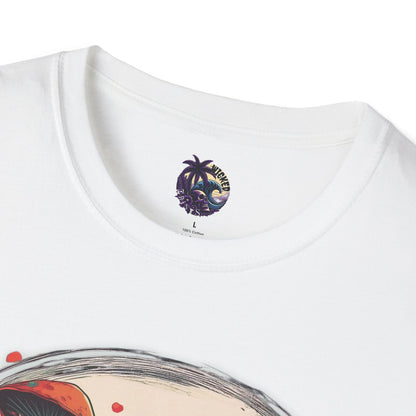 Skeleton Beanie in a Mushroom Forest Unisex T-Shirt