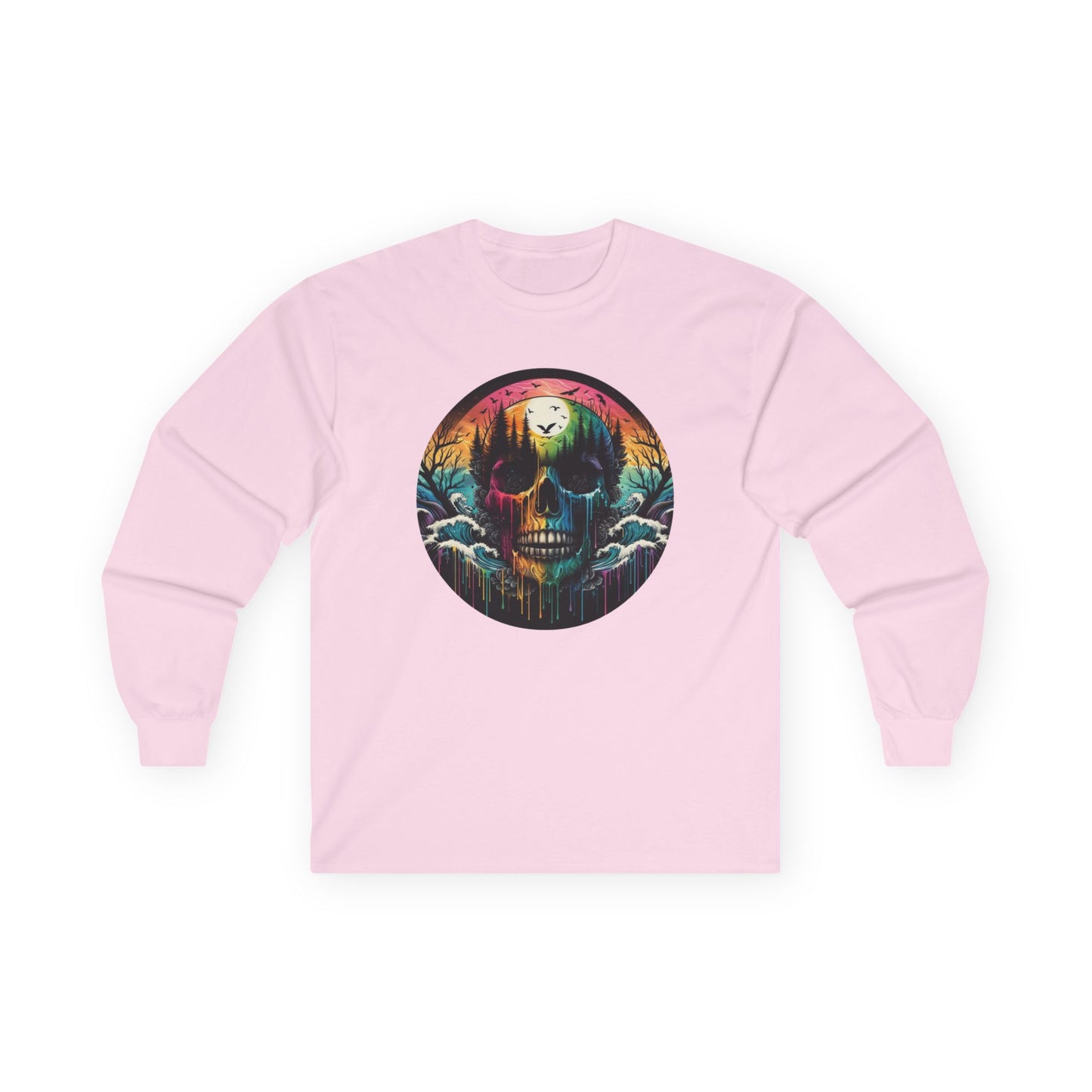 Rainbow Skull Softstyle Unisex Long Sleeve Shirt
