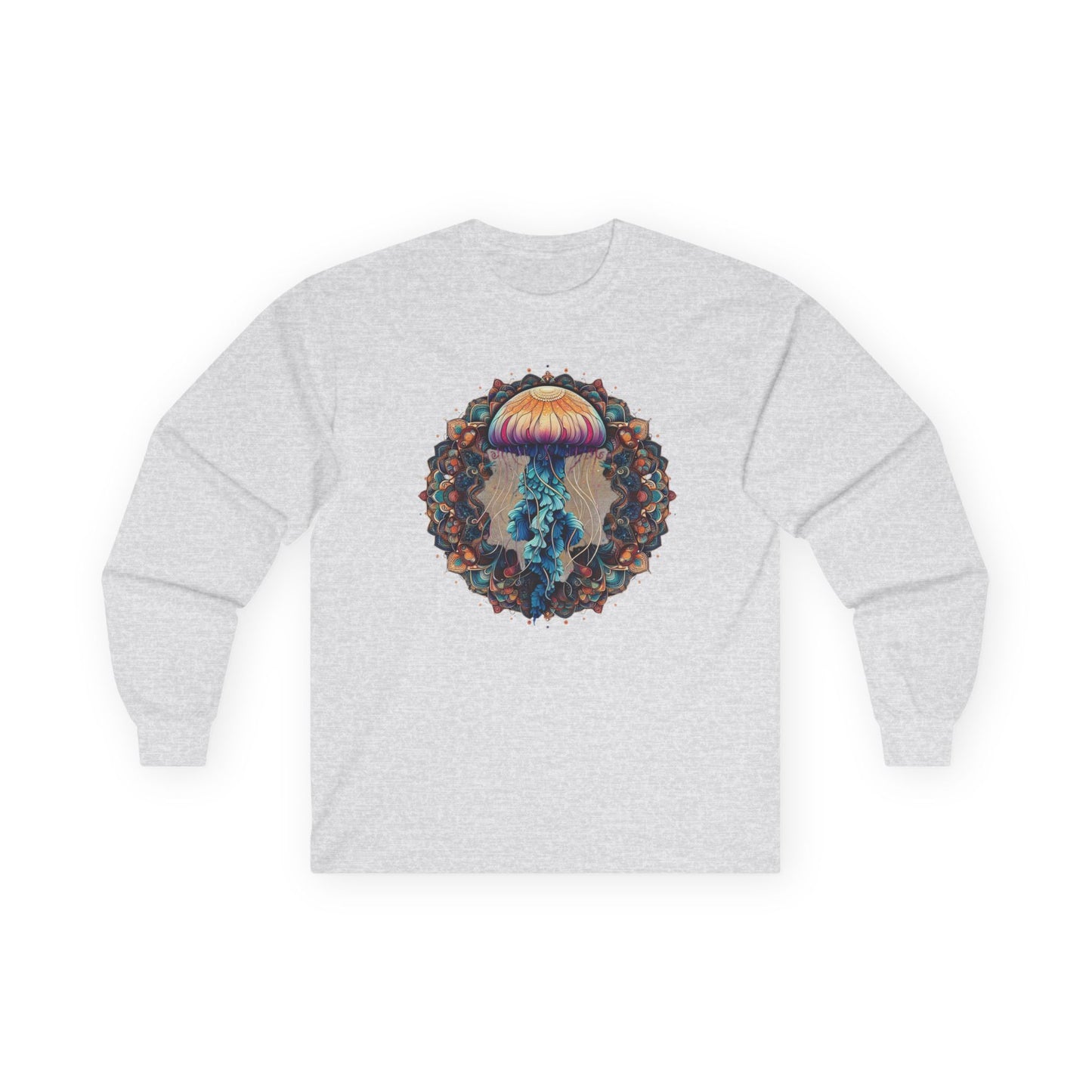 Jellyfish Mandala Unisex Long Sleeve Shirt