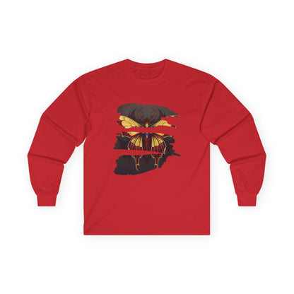 Moth - Red and Yellow  Unisex Long Sleeve Shirt