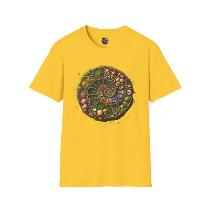Floral Mushroom Spiral Unisex T-Shirt