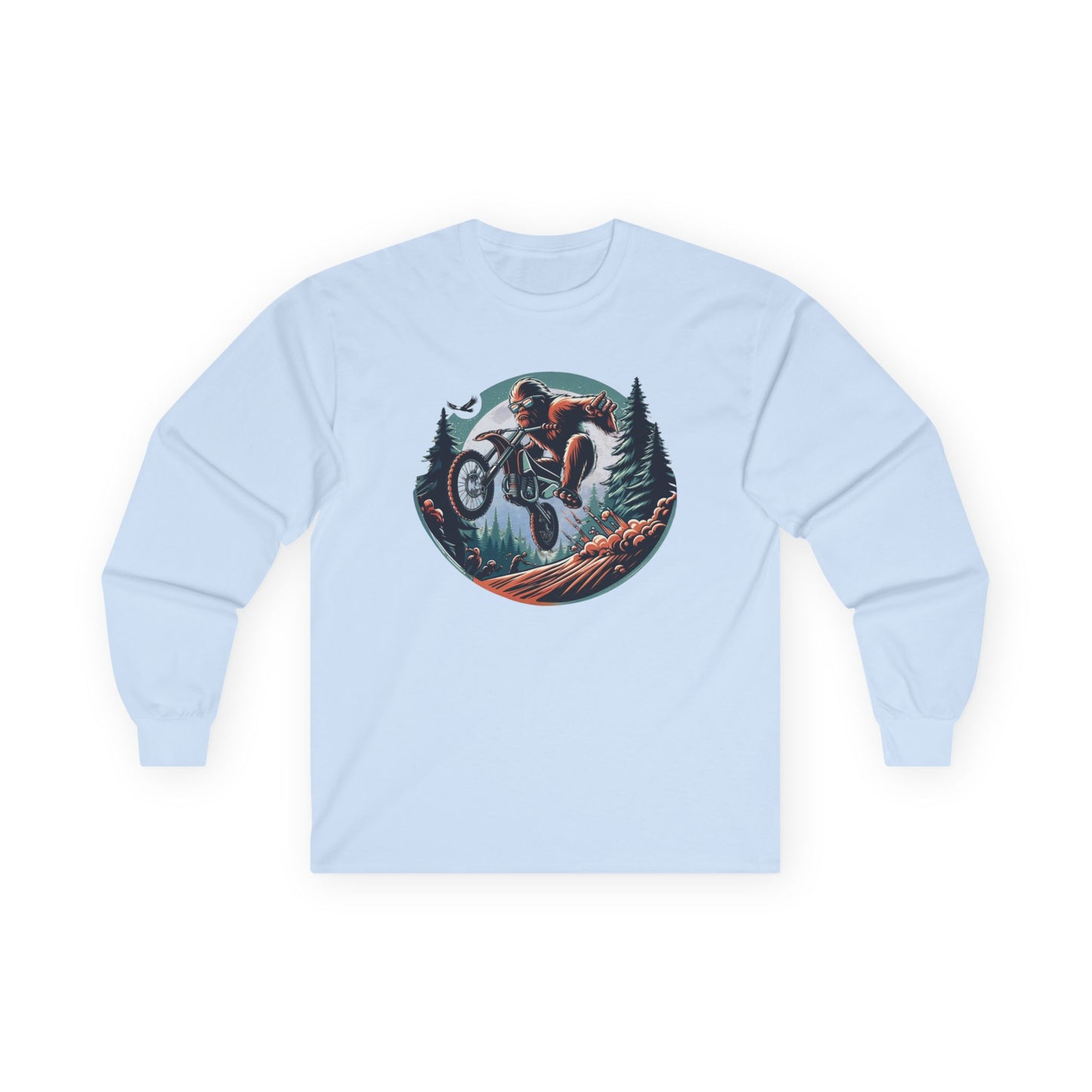 Sasquatch Dirt Bikin' Unisex Long Sleeve Shirt