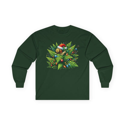 Holiday Snail Unisex Long Sleeve Shirt