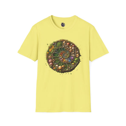 Floral Mushroom Spiral Unisex T-Shirt
