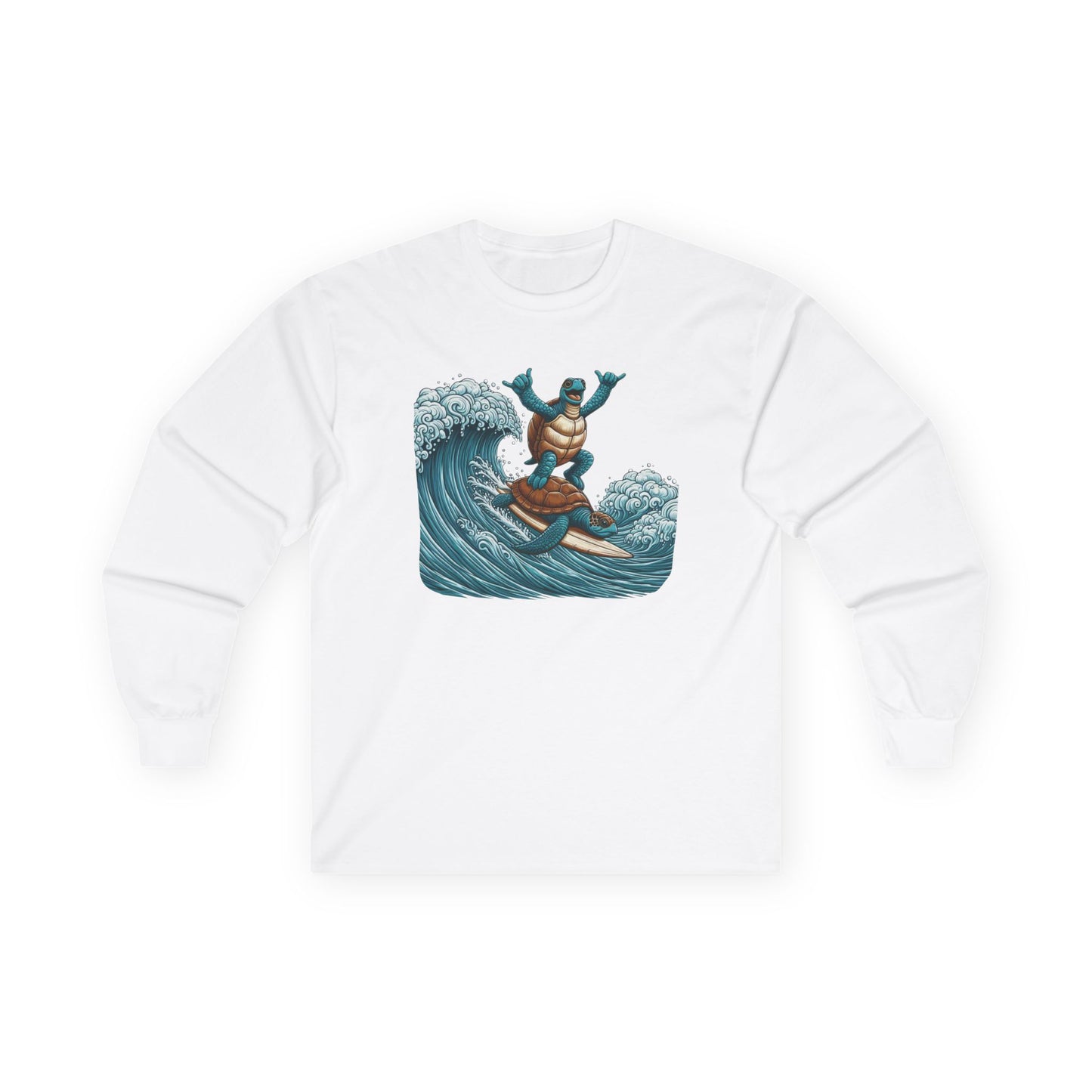 Surfing Sea Turtles Unisex Long Sleeve Shirt