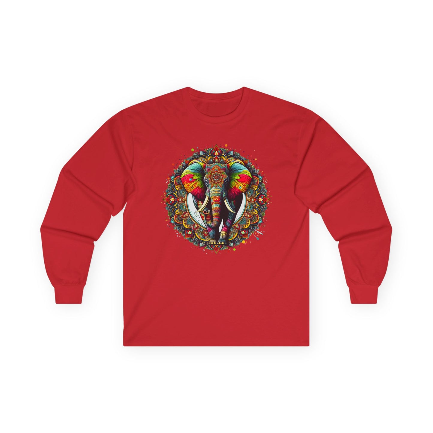 Elephant Mandala Unisex Long Sleeve Shirt