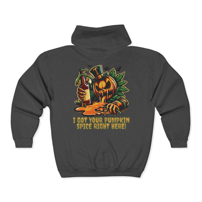 I've Got Your Pumpkin Spice Right Here Unisex Zip-Up Hoodie