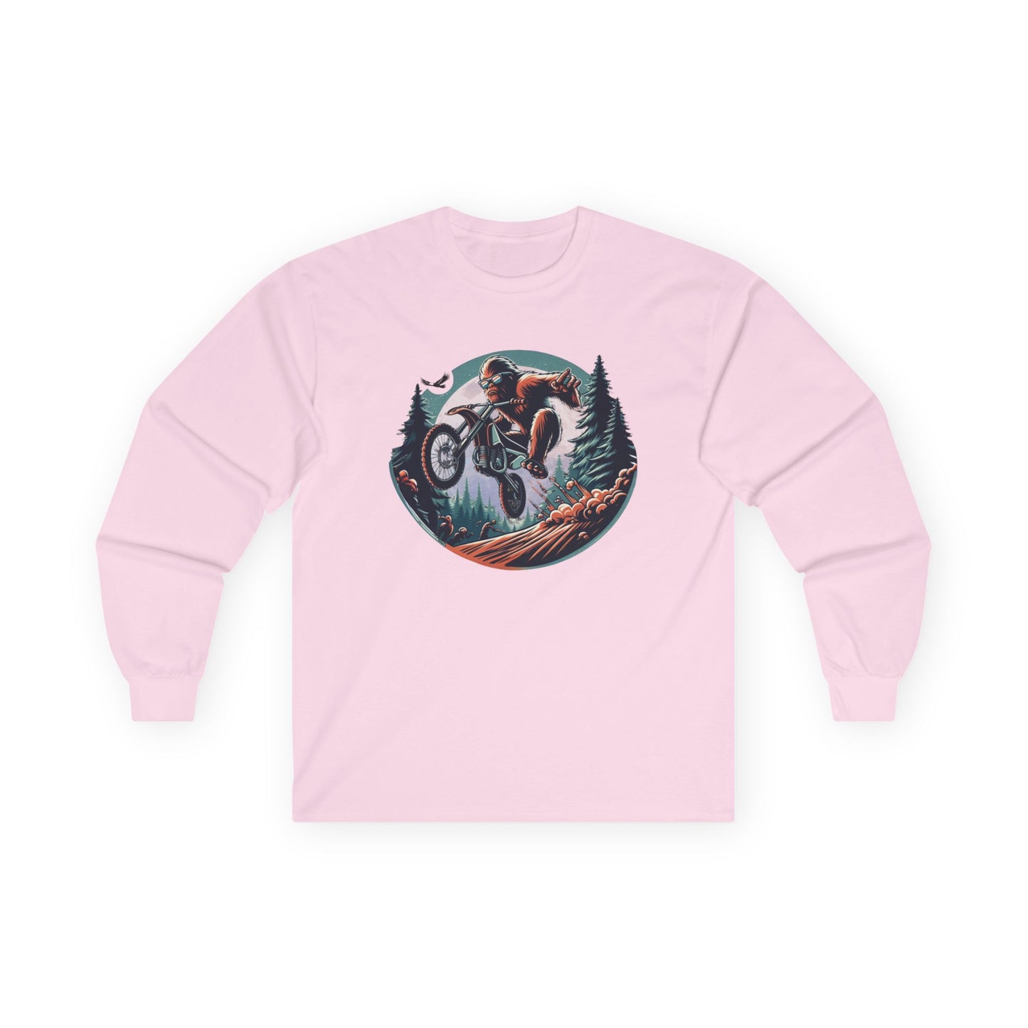 Sasquatch Dirt Bikin' Unisex Long Sleeve Shirt