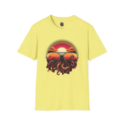 Aviator Sunglasses Sunset Tentacles Unisex T-Shirt