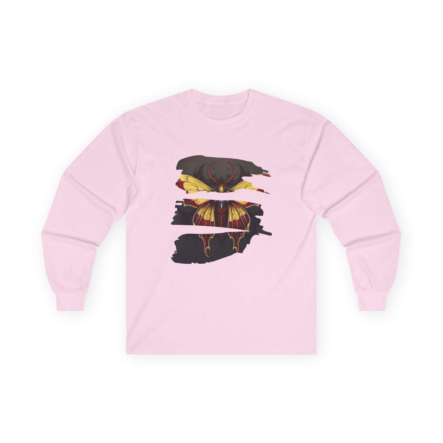 Moth - Red and Yellow  Unisex Long Sleeve Shirt