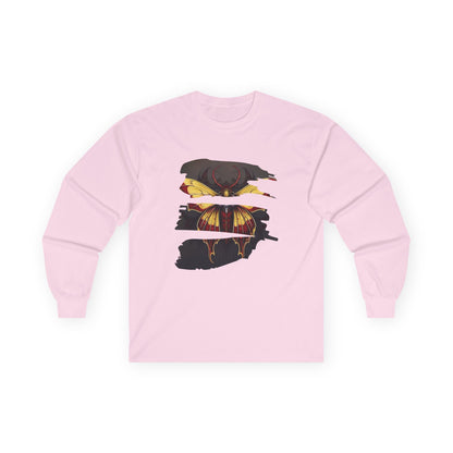 Moth - Red and Yellow  Unisex Long Sleeve Shirt