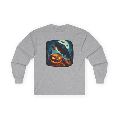 Raven Skull Unisex Long Sleeve Shirt