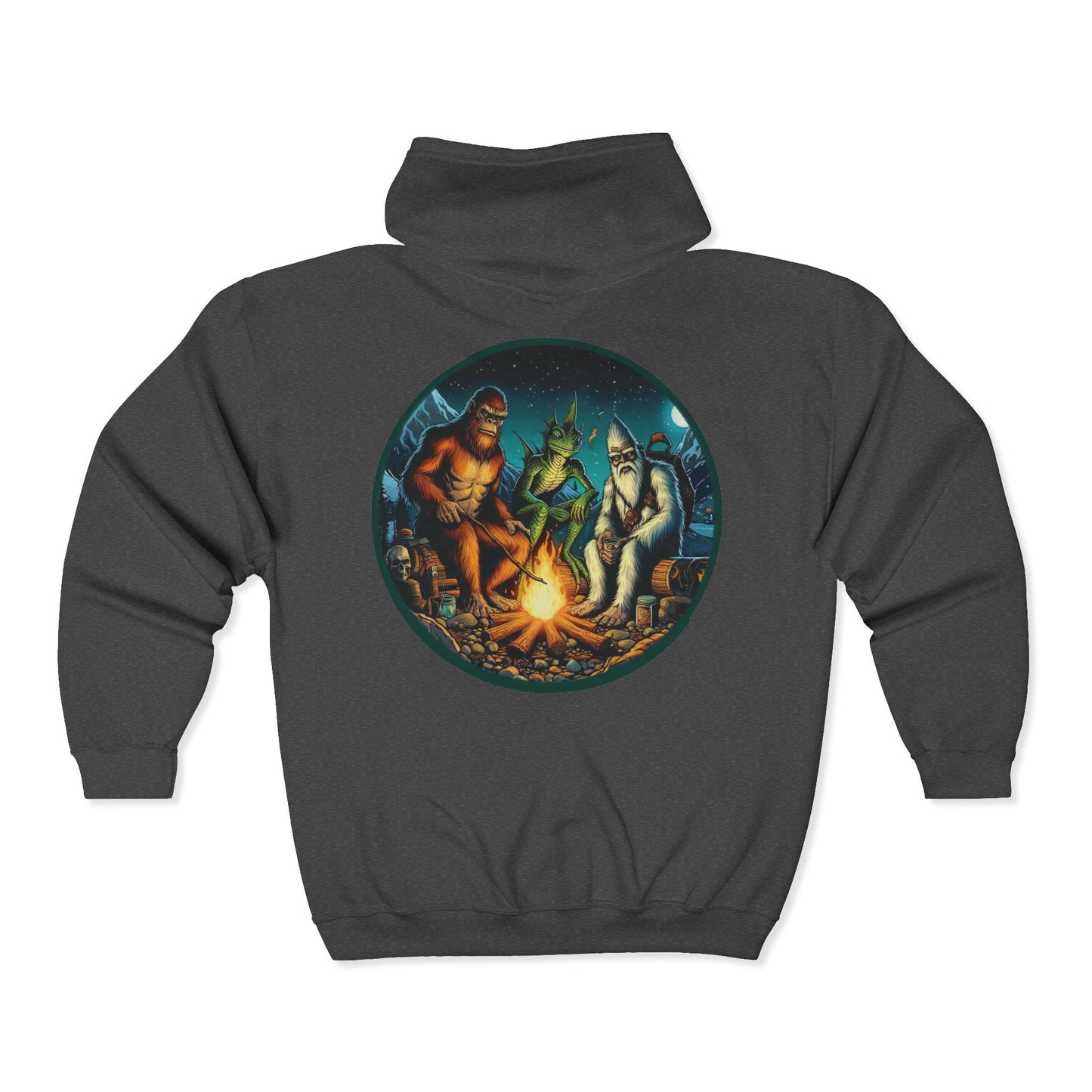 Cryptid Camping Trip Unisex Zip-Up Hoodie