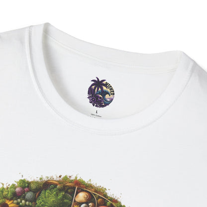 Floral Mushroom Spiral Unisex T-Shirt