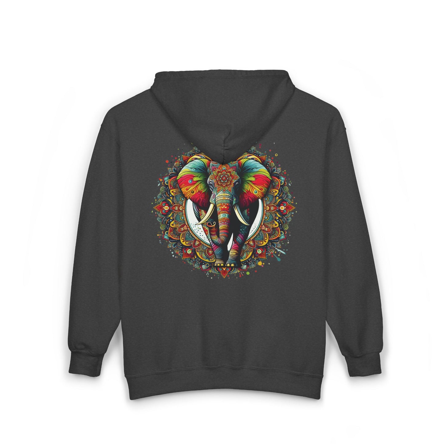 Elephant Mandala Unisex Zip-Up Hoodie