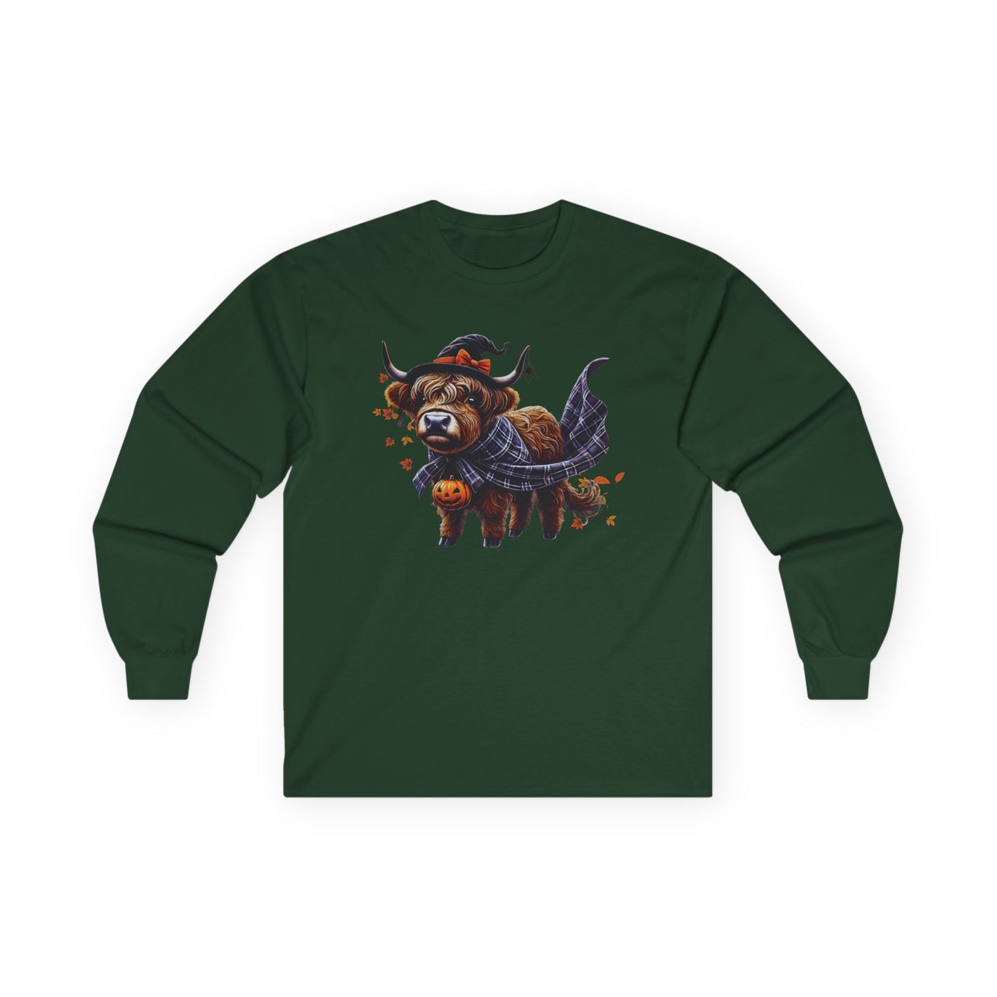 Highland Cow-oween Unisex Long Sleeve Shirt