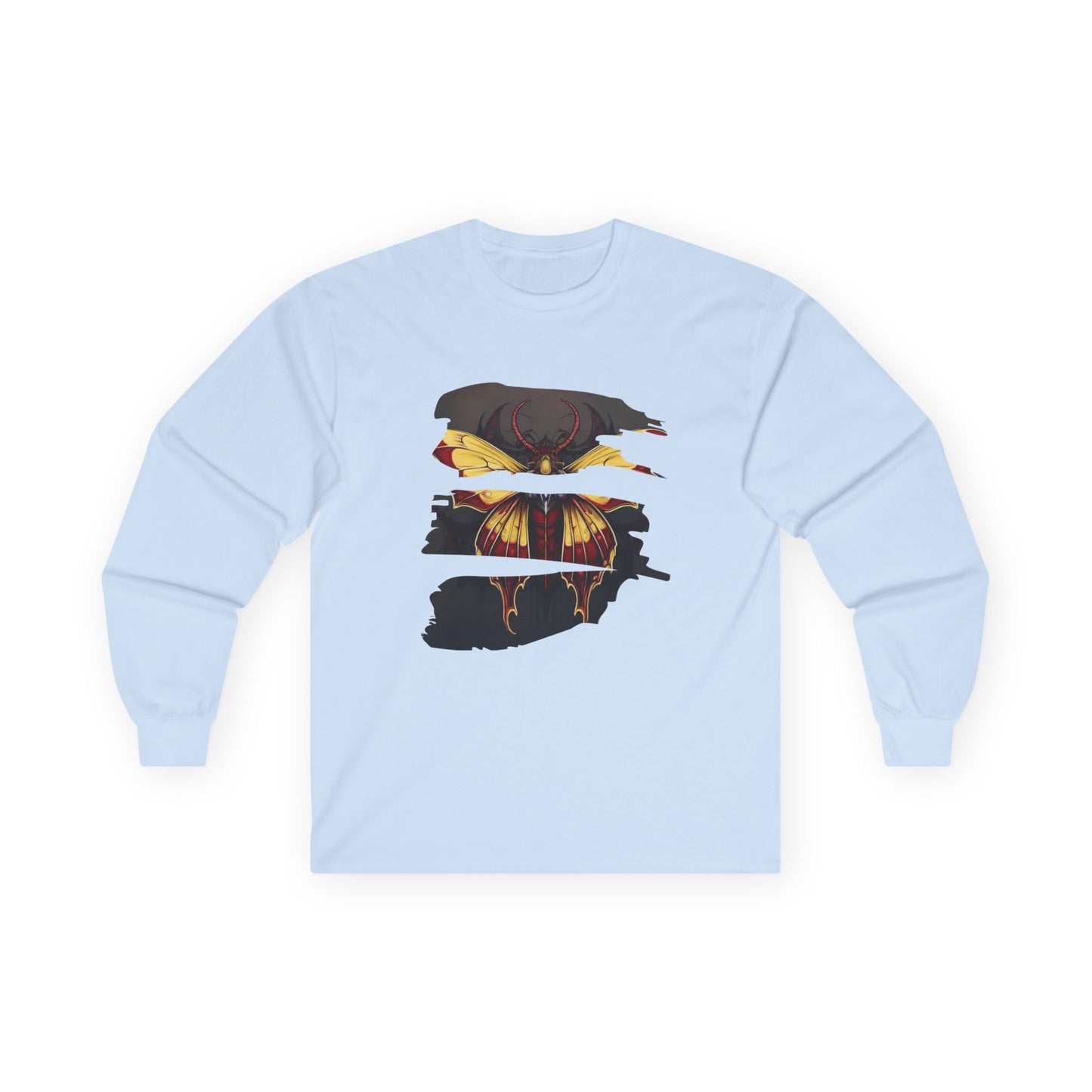 Moth - Red and Yellow  Unisex Long Sleeve Shirt