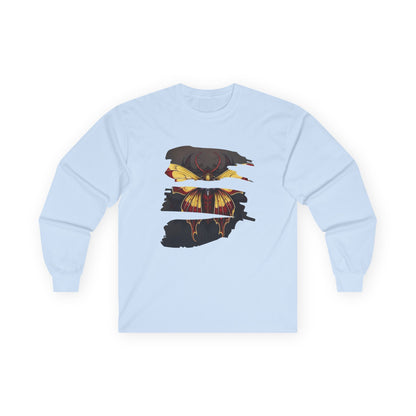 Moth - Red and Yellow  Unisex Long Sleeve Shirt