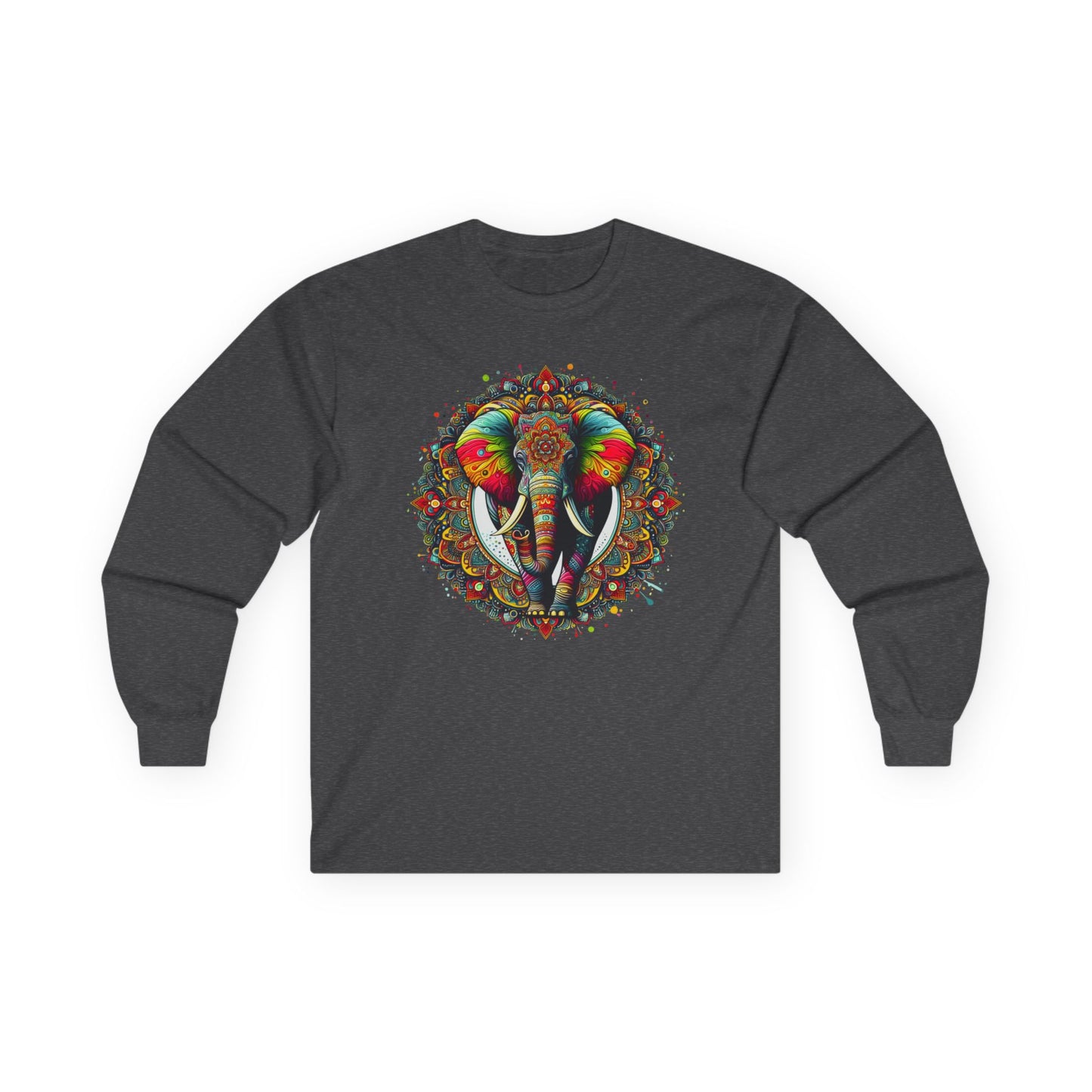 Elephant Mandala Unisex Long Sleeve Shirt