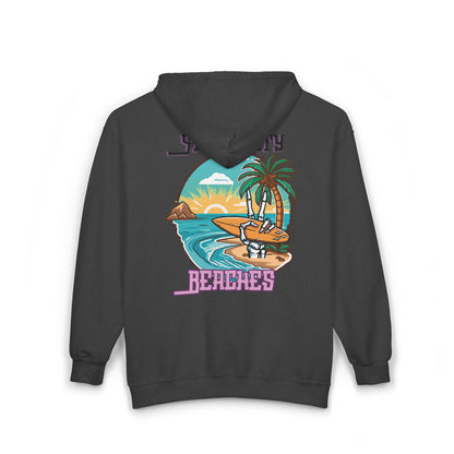 Stay Salty Beaches Unisex Zip-Up Hoodie