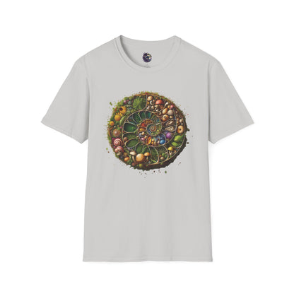 Floral Mushroom Spiral Unisex T-Shirt